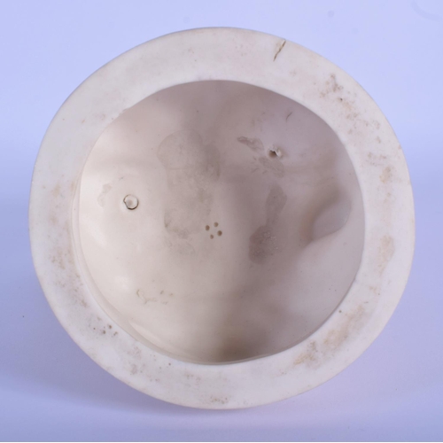 2 - A 19TH CENTURY EUROPEAN PARIAN WARE FIGURE OF TWO PUTTI modelled feeding a chick. 18 cm cm high.