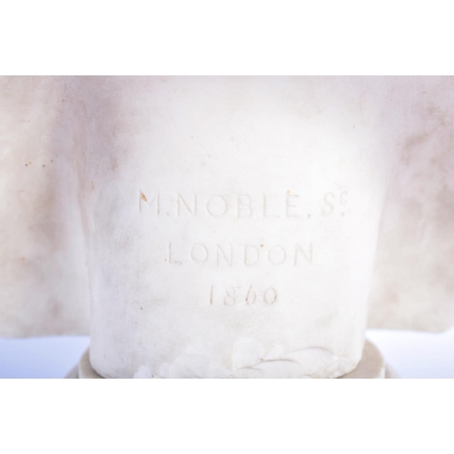 23 - A MID 19TH CENTURY ENGLISH PARIAN WARE BUST OF DR TODD after M Noble C1860. 38 cm x 25 cm.