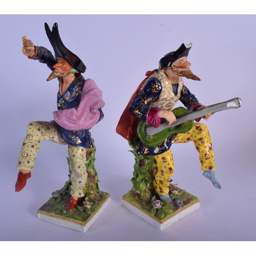 14 - A SET OF FOUR 19TH CENTURY FRENCH SAMSONS OF PARIS PORCELAIN FIGURES Chelsea/Derby style. Largest 20... 