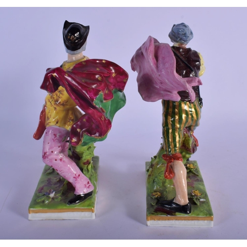 14 - A SET OF FOUR 19TH CENTURY FRENCH SAMSONS OF PARIS PORCELAIN FIGURES Chelsea/Derby style. Largest 20... 