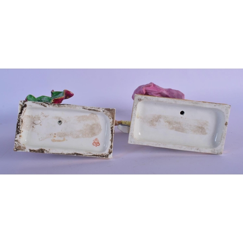 14 - A SET OF FOUR 19TH CENTURY FRENCH SAMSONS OF PARIS PORCELAIN FIGURES Chelsea/Derby style. Largest 20... 