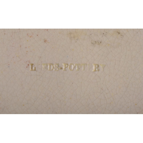 18 - A LATE 18TH CENTURY LEEDS CREAMWARE OPENWORK BASKET VASE together with an early Continental pottery ... 