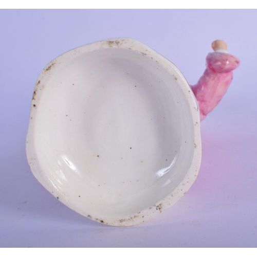 2 - A 19TH CENTUEY FRENCH PARIS PORCELAIN FIGURE OF A TURK modelled upon a gilt base. 18 cm high.