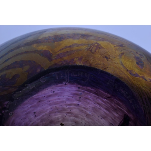 20 - A CHARMING LOUIS COMFORT TIFFANY FAVRILLE GLASS BOWL. 15 cm diameter.