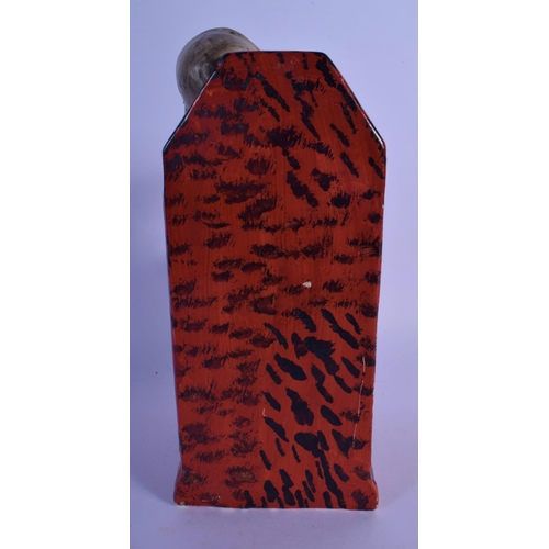 22 - AN EARLY 19TH CENTURY ENGLISH PEARLWARE FIGURE OF THE SLEEPING JUDGE in the manner of Ralph Wood. 25... 