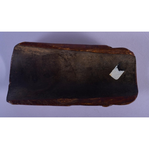 300 - AN EARLY 20TH CENTURY AFRICAN CARVED TRIBAL MASK with sparse decoration. 12 cm x 5 cm.