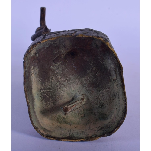 302 - AN 18TH/19TH CENTURY MIDDLE EASTERN BRONZE FIGURE OF A MALE modelled holding a teapot and staff. 24 ... 