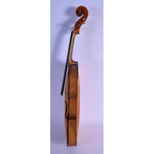 319 - A CASED ANTIQUE TWO PIECE BACK VIOLIN possibly by Giovanni Tonini, Bologna, bearing label to interio... 