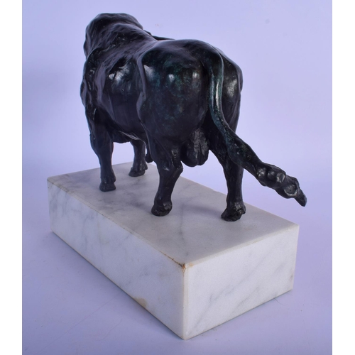 321 - European School (Early 20th Century) Bronze, Study of a bull. 24 cm x 19 cm.