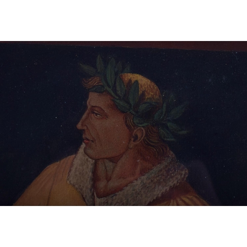 322 - Italian School (19th/20th Century) Watercolour, Seated scholar 18.5 cm square.