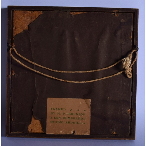 322 - Italian School (19th/20th Century) Watercolour, Seated scholar 18.5 cm square.