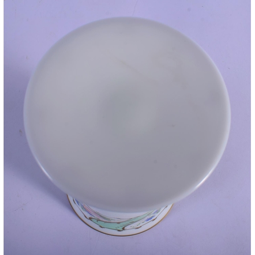 33 - A BOHEMIAN OPAQUE ENAMELLED GLASS GOBLET. 17.5 cm high.