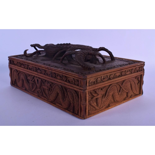 338 - AN UNUSUALLY FINE 19TH CENTURY BURMESE CARVED WOOD BASKET wonderfully formed with a three dimensiona... 