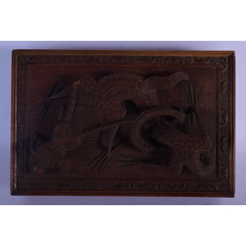 338 - AN UNUSUALLY FINE 19TH CENTURY BURMESE CARVED WOOD BASKET wonderfully formed with a three dimensiona... 