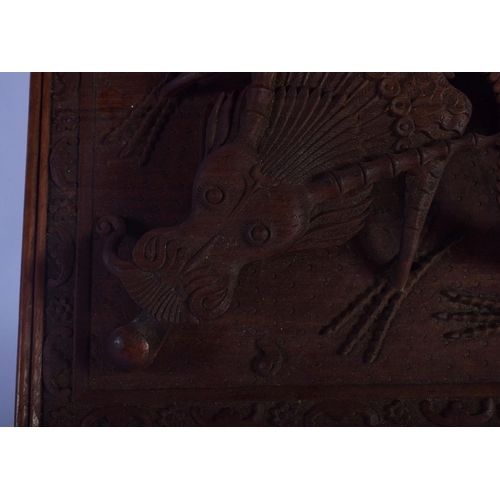 338 - AN UNUSUALLY FINE 19TH CENTURY BURMESE CARVED WOOD BASKET wonderfully formed with a three dimensiona... 