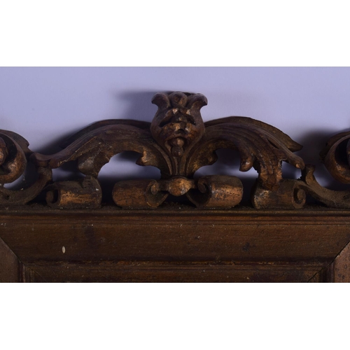 345 - A PAIR OF 19TH CENTURY CONTINENTAL CARVED AND GILDED WOOD MIRRORS of naturalistic form. 32 cm x 26 c... 