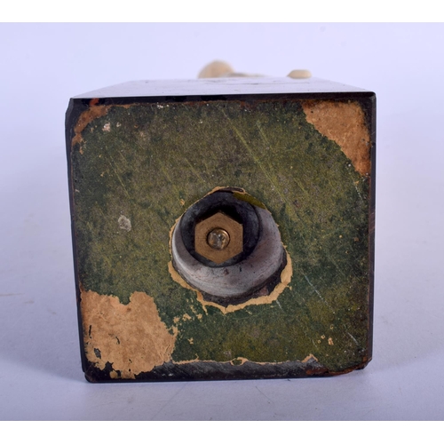 369 - A 19TH CENTURY ITALIAN CARVED ALABASTER FIGURE OF A MALE modelled clutching his beard. 29 cm high.