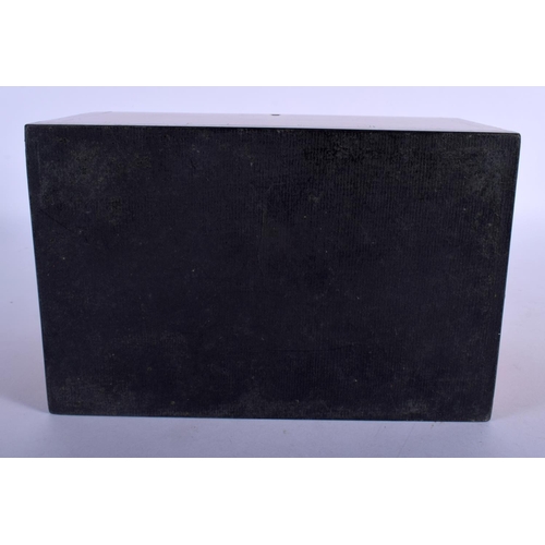 387 - A GEORGE III SATINWOOD TEA CADDY. 19 cm x 12 cm.