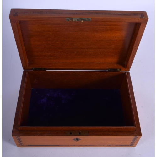 388 - A GEORGE III RECTANGULAR SATINWOOD CARD BOX inset with a shell. 21 cm x 14 cm.