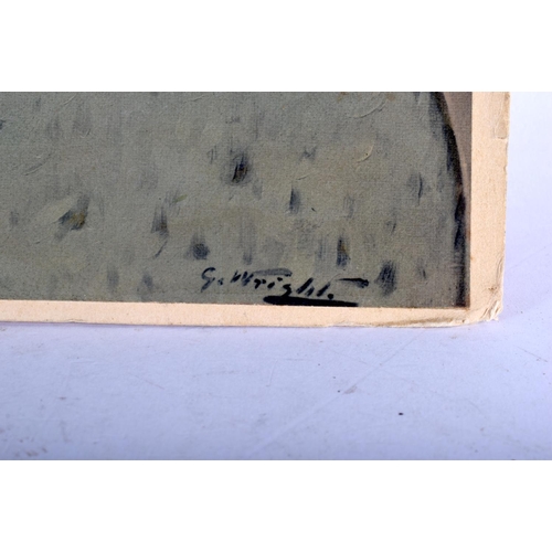 419 - George Wright (1860-1944) Watercolour, Figures playing polo. 36 cm x 22 cm.