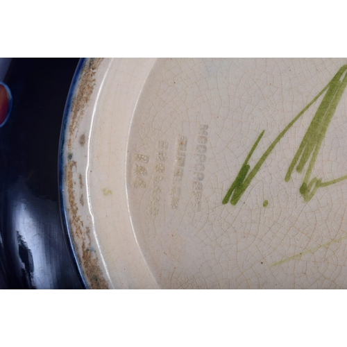 43 - A WILLIAM MOORCROFT POMEGRANATE VASE. 15 cm x 15 cm.