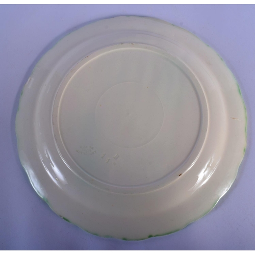 51 - SEVEN ANTIQUE FRENCH MAJOLICA ASPARAGUS PLATES. 24 cm wide. (7)