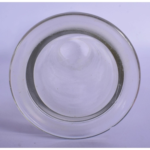 58 - A LARGE VINTAGE CHEMIST JAR AND COVER. 54 cm high.