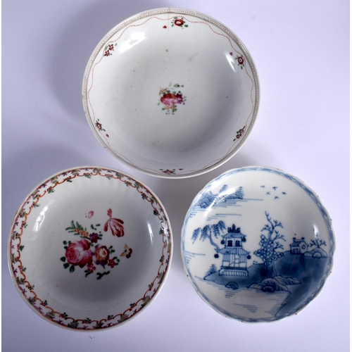 63 - COLLECTION OF CHINESE: A STEM CUP, 6 BOWLS, 3 SAUCERS, 8 TEABOWLS, A BEAKER, A JAR BASE AND A SMALL ... 