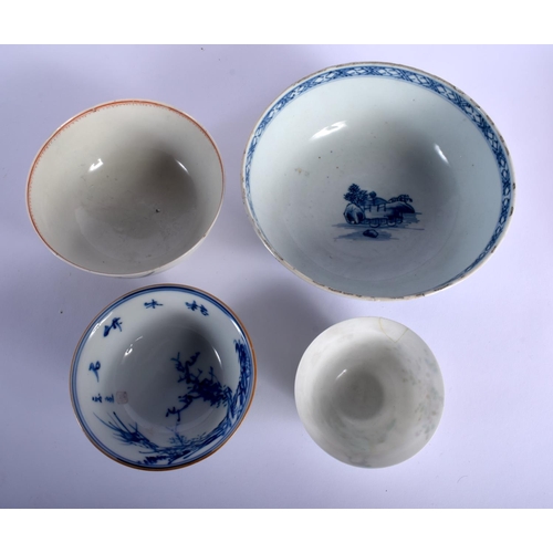 63 - COLLECTION OF CHINESE: A STEM CUP, 6 BOWLS, 3 SAUCERS, 8 TEABOWLS, A BEAKER, A JAR BASE AND A SMALL ... 