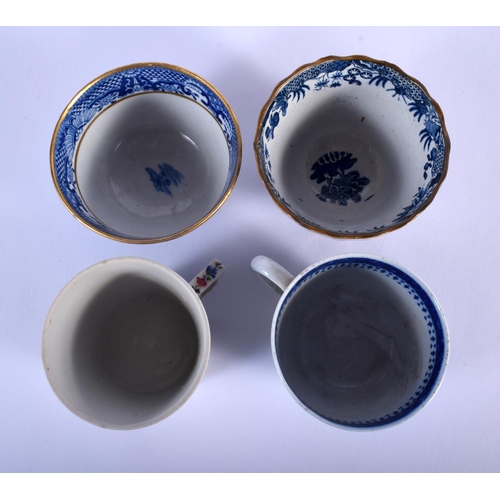 65 - LATE 18TH C. BRITISH POLYCHROME COFFEE CUP MARKED WITH A 