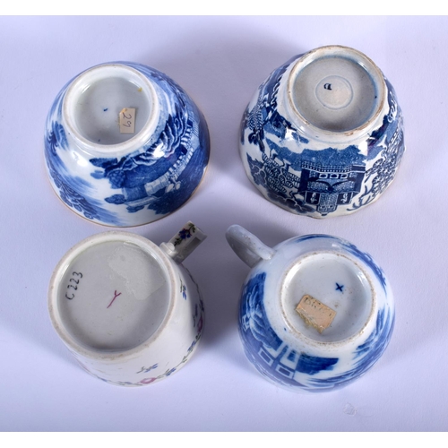 65 - LATE 18TH C. BRITISH POLYCHROME COFFEE CUP MARKED WITH A 