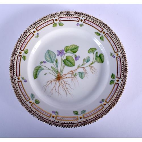 92 - 20TH C. ROYAL COPENHAGEN BOTANICAL PLATE. 22cm diameter