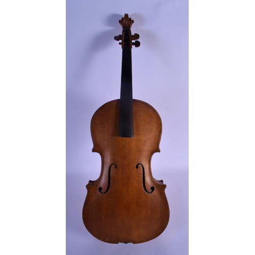 314 - A VINTAGE SINGLE PIECE BACK VIOLA. 68 cm long.