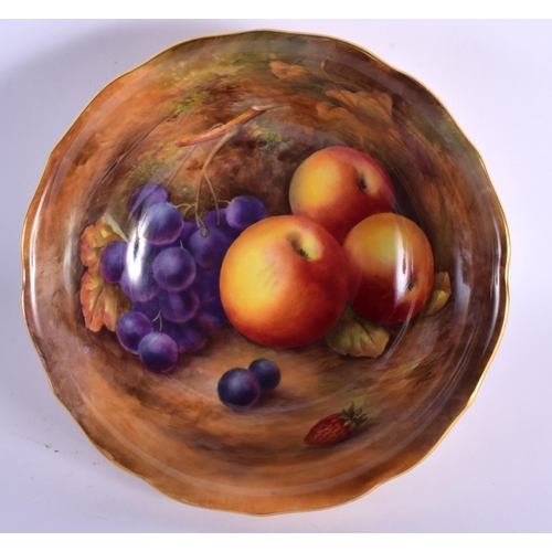 128 - ROYAL WORCESTER FINE BOWL PAINTED WITH FRUIT BY HORACE PRICE, SIGNED H. H. PRICE DATED 1937 8cm High... 