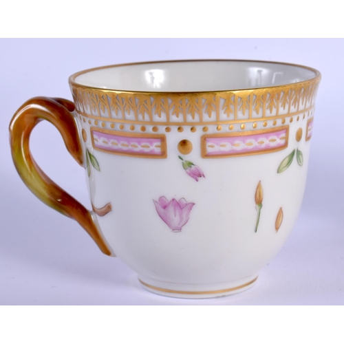 181 - 20TH C. ROYAL COPENHAGEN FLORA DANICA BOTANICAL CUP AND SAUCER Cup 5.5cm High Saucer 12cm Diameter (... 