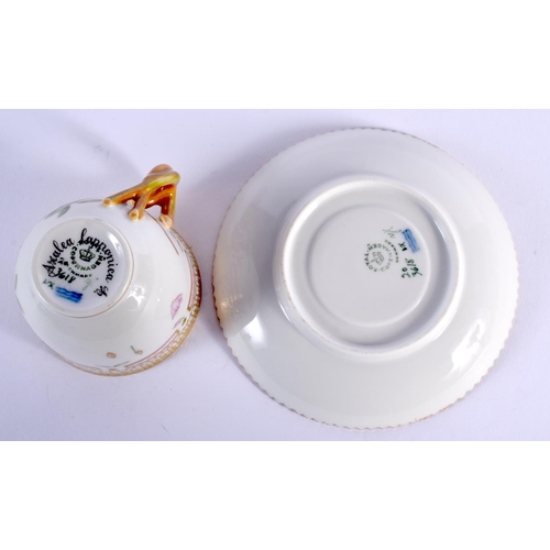 181 - 20TH C. ROYAL COPENHAGEN FLORA DANICA BOTANICAL CUP AND SAUCER Cup 5.5cm High Saucer 12cm Diameter (... 