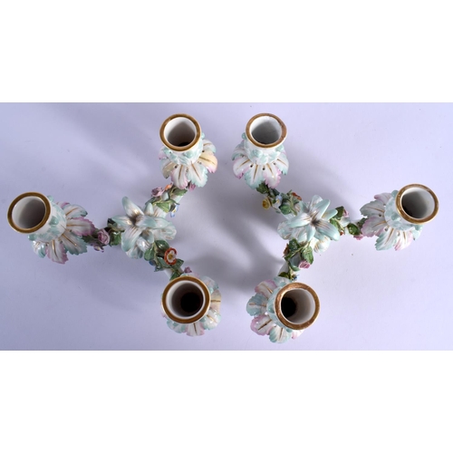 198 - 19TH C. MEISSEN PAIR OF FIGURAL CANDLABRA 36cm High