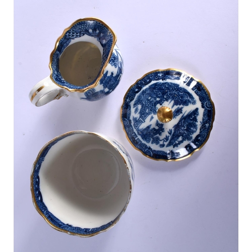 209 - CAUGHLEY TEMPLE PATTERN TEA  SERVICE AND TWO SAUCER DISH WHITE GLAZED WITH GILDINGSW Tea Plate 14cm ... 