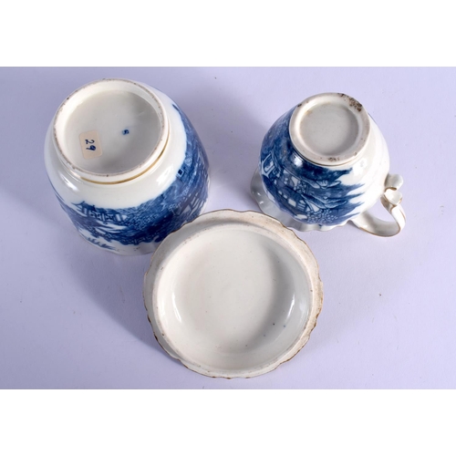 209 - CAUGHLEY TEMPLE PATTERN TEA  SERVICE AND TWO SAUCER DISH WHITE GLAZED WITH GILDINGSW Tea Plate 14cm ... 