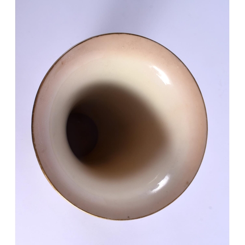 230 - A LARGE ROYAL WORCESTER TRUMPET FORM PORCELAIN VASE by Jas Stinton, painted with pheasants. 23 cm x ... 