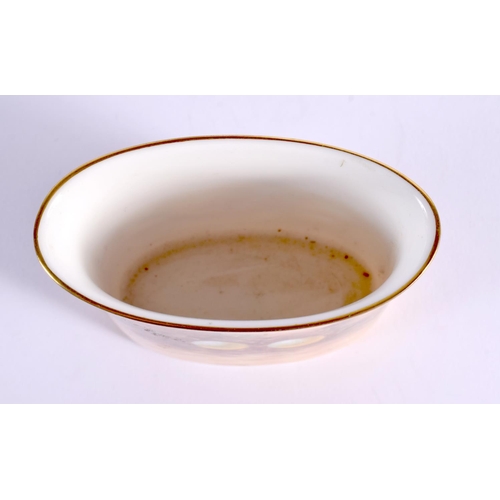 246 - A ROYAL WORCESTER PORCELAIN SPILL VASE painted with fruit. 6 cm x 7 cm.