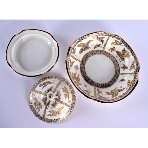 252 - A FINE RUSSIAN IMPERIAL ST PETERSBURG PORCELAIN TEASET painted with insects and flowers. Largest 20 ... 