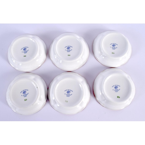 252 - A FINE RUSSIAN IMPERIAL ST PETERSBURG PORCELAIN TEASET painted with insects and flowers. Largest 20 ... 