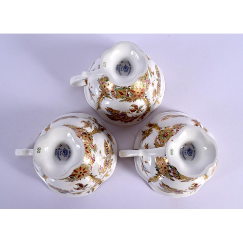 252 - A FINE RUSSIAN IMPERIAL ST PETERSBURG PORCELAIN TEASET painted with insects and flowers. Largest 20 ... 