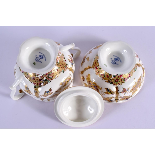 252 - A FINE RUSSIAN IMPERIAL ST PETERSBURG PORCELAIN TEASET painted with insects and flowers. Largest 20 ... 