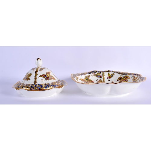 252 - A FINE RUSSIAN IMPERIAL ST PETERSBURG PORCELAIN TEASET painted with insects and flowers. Largest 20 ... 