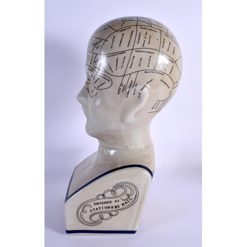 256 - A LARGE CONTEMPORARY PHRENOLOGY HEAD by Fowler. 41 cm x 17 cm.