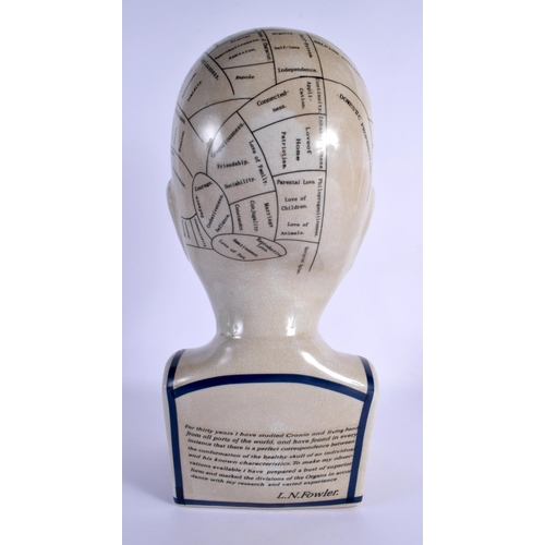 256 - A LARGE CONTEMPORARY PHRENOLOGY HEAD by Fowler. 41 cm x 17 cm.