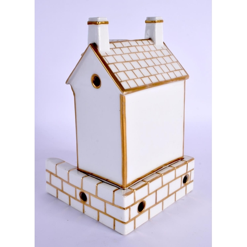 268 - A 19TH CENTURY GILT PAINTED PASTILLE BURNER AND COVER painted with gilt. 20 cm high.