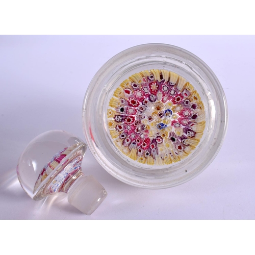 277 - A STROUBRIDGE GLASS INKWELL PAPERWEIGHT. 16 cm x 8 cm.